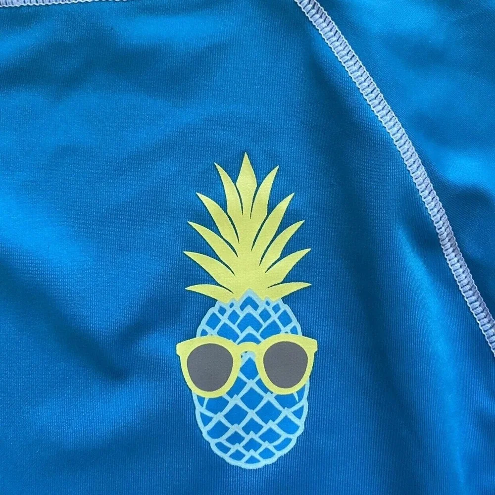 Gymboree Pineapple‎ Long Sleeve Rash Guard Size 10-12